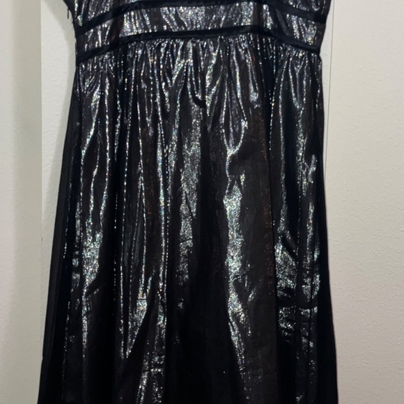 Calvin klein black and metallic silver spaghetti strap dress - Picture 4 of 9